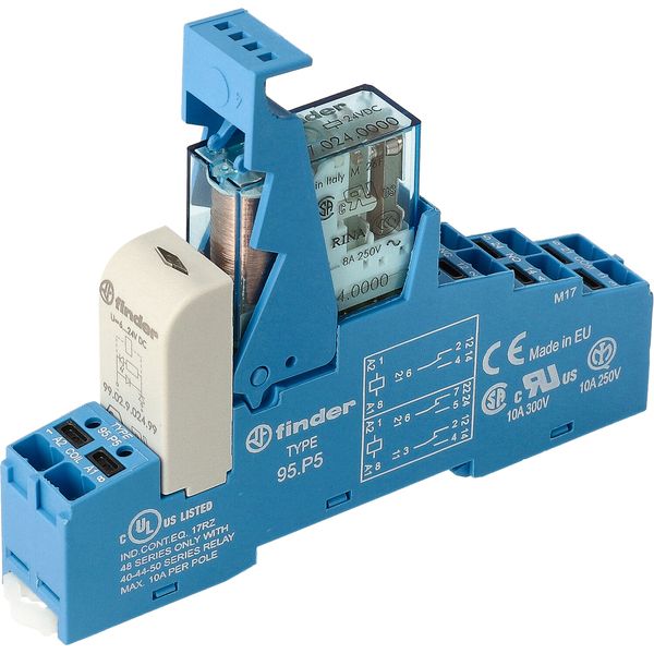 Rel. interface Mod. Push-IN 2CO 8A/24VDC SEN/Agni/LED/diode (48.P5.7.024.0050) image 2