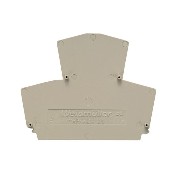 End plate (terminals), 45.4 mm x 5.08 mm, dark beige image 2