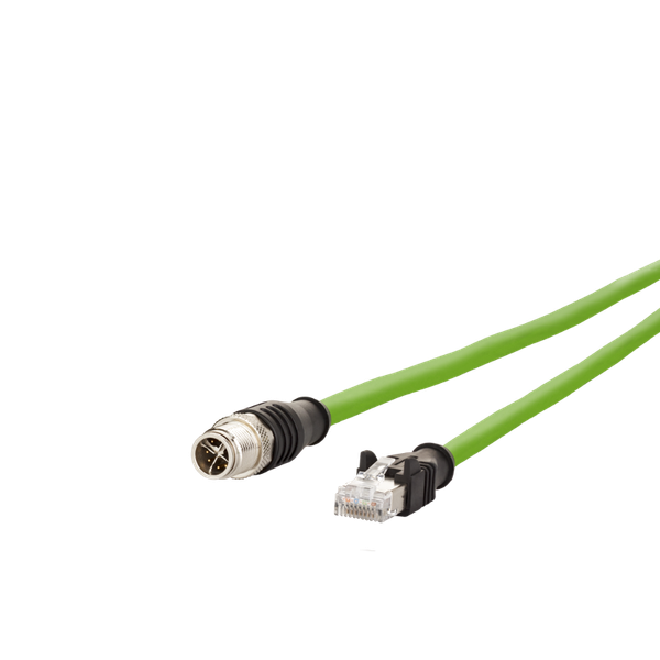 M12 Industrial Ethernet cable, X-coded, 10.0 m, M12 plug straight - RJ image 3