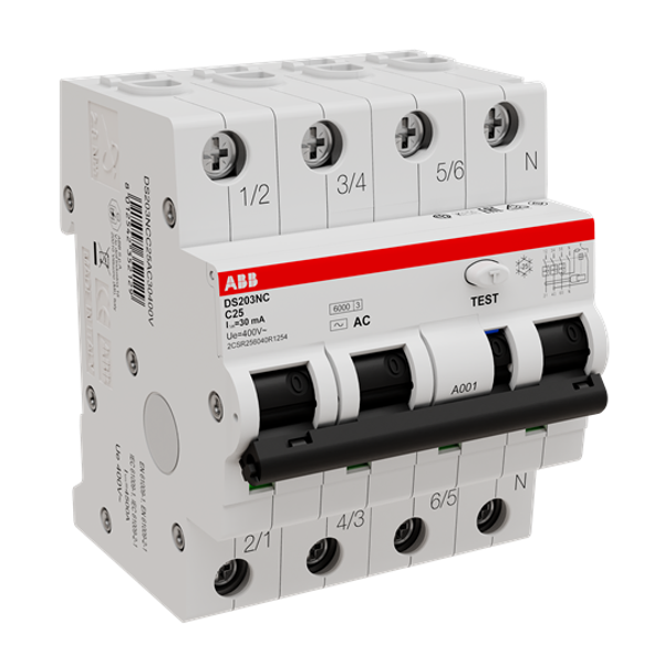 DS203NC C25 AC30 Residual Current Circuit Breaker with Overcurrent Protection image 4