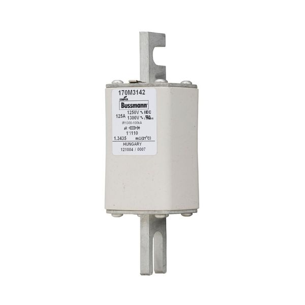 Fuse-link, high speed, 125 A, AC 1250 V, compact size 1, 45 x 45 x 138 mm, aR, DIN, IEC, single indicator image 6