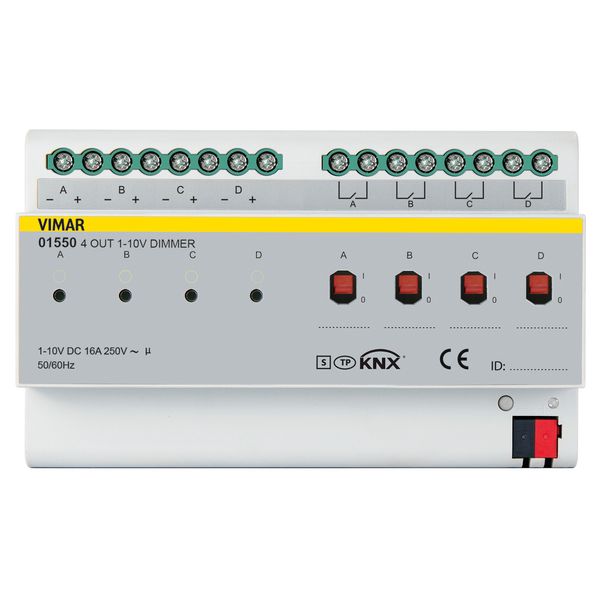 Dimmer 0/1-10V 4 OUT 16A KNX image 1