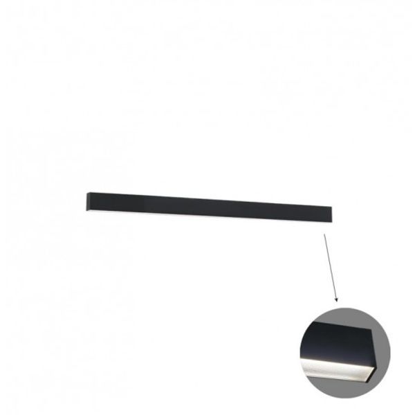 Linear Wall Lamp L860 4000K Black Microprismatic D image 1