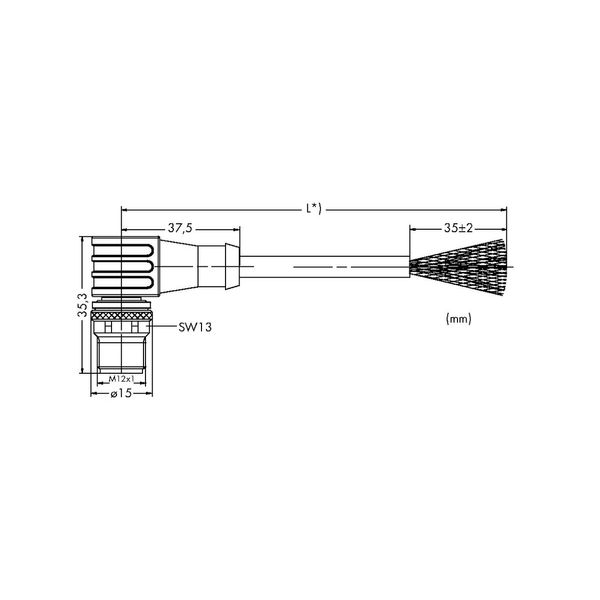 sercos cable M12D plug angled 4-pole red image 2