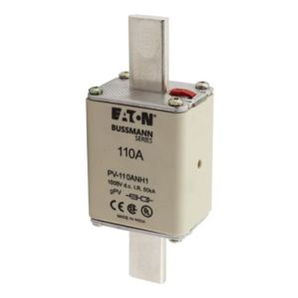 FUSE 110A 1000V DC PV SIZE 1 DUAL IND image 1