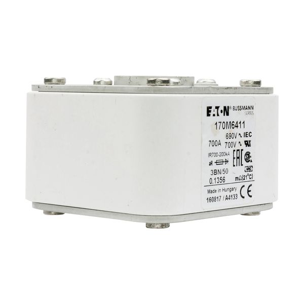 Fuse-link, high speed, 700 A, AC 690 V, size 3, aR, IEC, UL, single indicator image 12