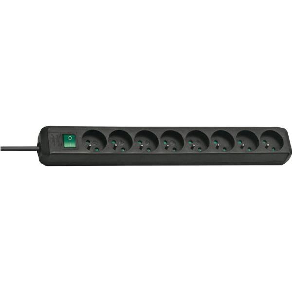 Eco-Line extension lead with switch 8-way black 3m H05VV-F 3G1,5 *FR* image 1