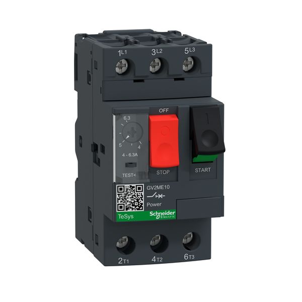 Motor circuit breaker, TeSys Deca, 3P, 4-6.3 A, thermal magnetic, screw clamp terminals image 5