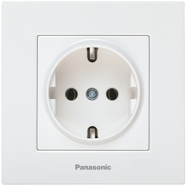 Karre Plus White (Quick Connection) Earthed Socket image 1