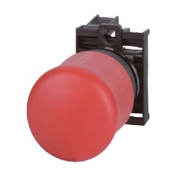 Emergency stop/emergency switching off pushbutton, RMQ-Titan, Mushroom-shaped, 38 mm, Non-illuminated, Pull-to-release function, 1 NC, Red, yellow image 2