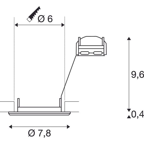 PIKA QPAR51,non-adjustable,brass,max. 50W image 2