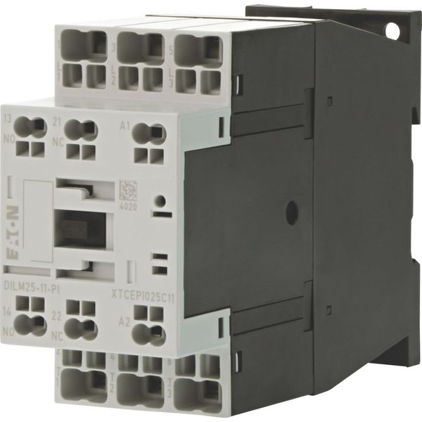 Contactor, 3 pole, 380 V 400 V 11 kW, 1 N/O, 1 NC, RDC 24: 24 - 27 V DC, DC operation, Push in terminals image 7