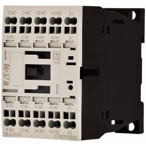 Contactor relay, 110 V 50 Hz, 120 V 60 Hz, 3 N/O, 1 NC, Push in terminals, AC operation image 2