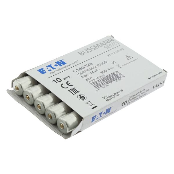 Fuse-link, LV, 32 A, AC 500 V, 14 x 51 mm, gL/gG, IEC, with striker image 15