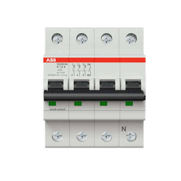 S203M-Z1.6NA Miniature Circuit Breaker - 3+NP - Z - 1.6 A image 2