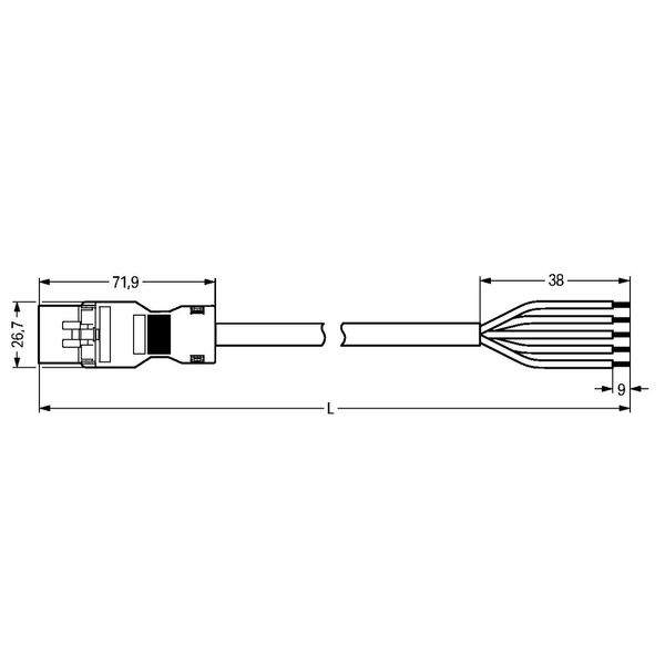 pre-assembled connecting cable Eca Plug/open-ended light green image 3