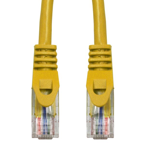 Patchcord RJ45 unshielded, Cat.6, PVC, yellow, 10.0m image 2