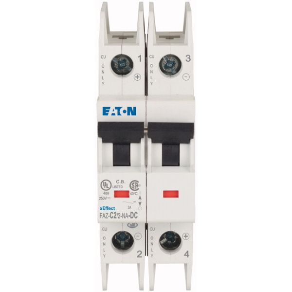 Miniature circuit breaker (MCB), 2 A, 2p, characteristic: C, DC image 2