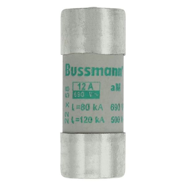 Fuse-link, LV, 12 A, AC 690 V, 22 x 58 mm, aM, IEC, with striker image 4