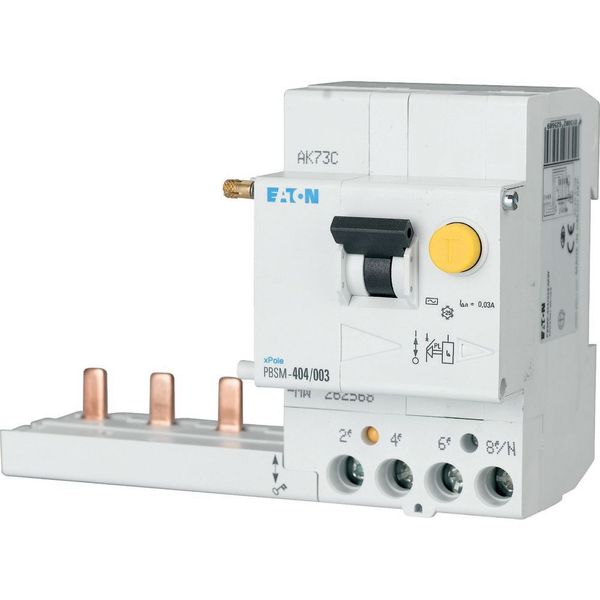 Residual-current circuit breaker trip block for PLS. 63A, 4 p, 30mA, type AC image 1