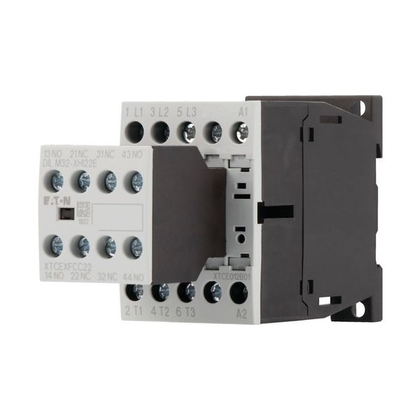 Contactor, 380 V 400 V 5.5 kW, 2 N/O, 2 NC, 24 V DC, DC operation, Screw terminals image 5