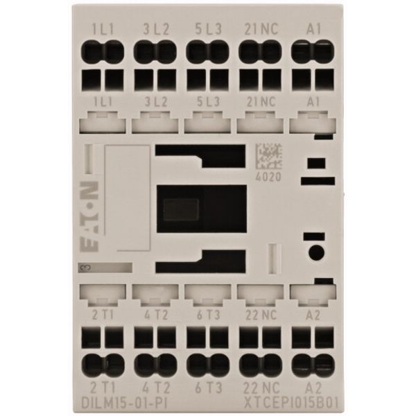 Contactor, 3 pole, 380 V 400 V 7.5 kW, 1 NC, 110 V 50 Hz, 120 V 60 Hz, AC operation, Push in terminals image 1