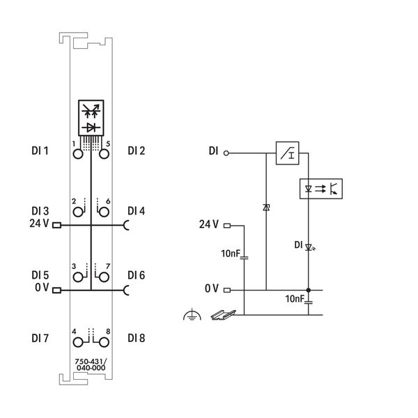 8-channel digital input 24 VDC 0.2 ms dark gray image 5