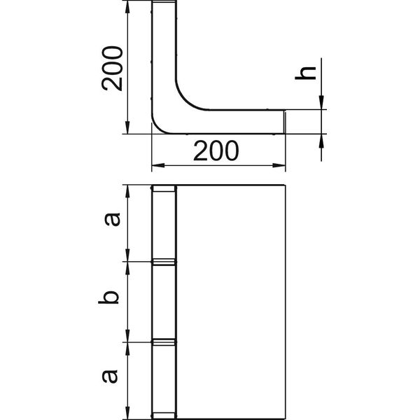 KV3 35028 Vertical bend 3 compartments for EÜK image 2