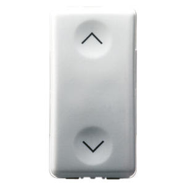 THREE-WAY SWITCH 2P 250V ac - 10AX - NEUTRAL - SYMBOL UP-DOWN - 1 MODULE - SYSTEM WHITE image 1