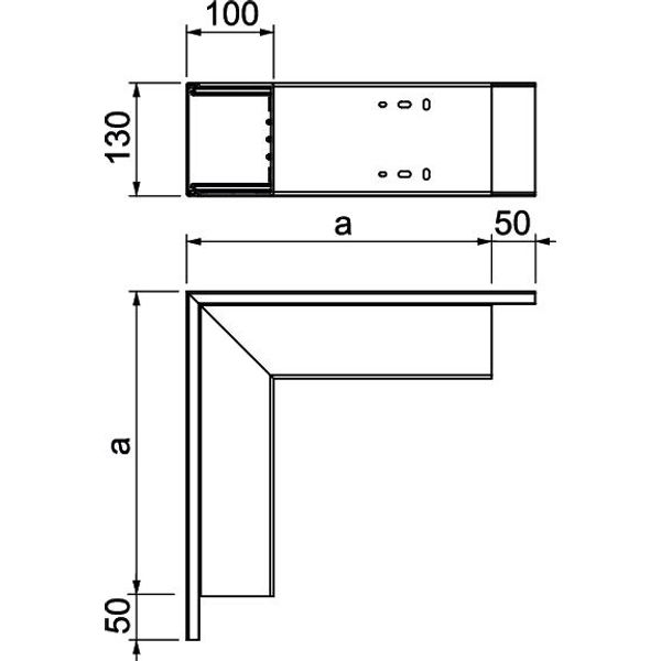 WDK A100130RW External corner  348x130x100 image 2