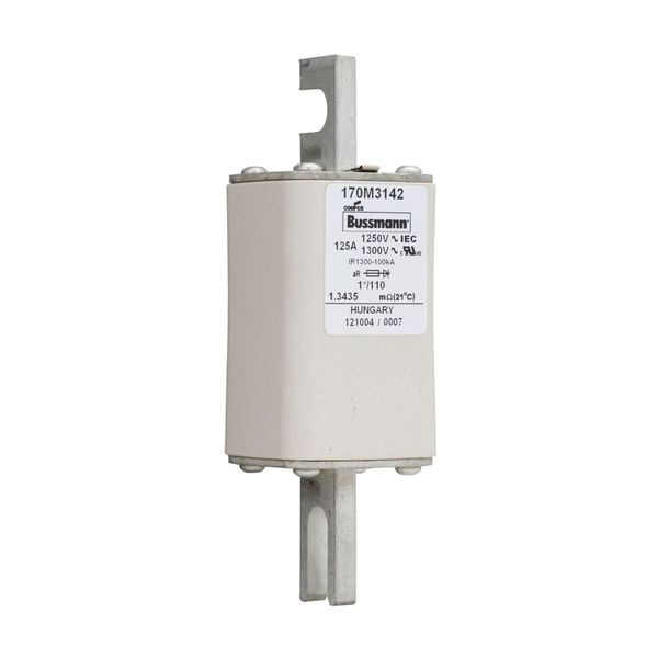 Fuse-link, high speed, 125 A, AC 1250 V, compact size 1, 45 x 45 x 138 mm, aR, DIN, IEC, single indicator image 11