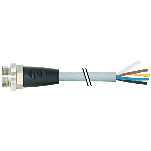 7/8'' male 0° with cable PUR 5x1.5 gy UL/CSA+drag ch. 20m image 1