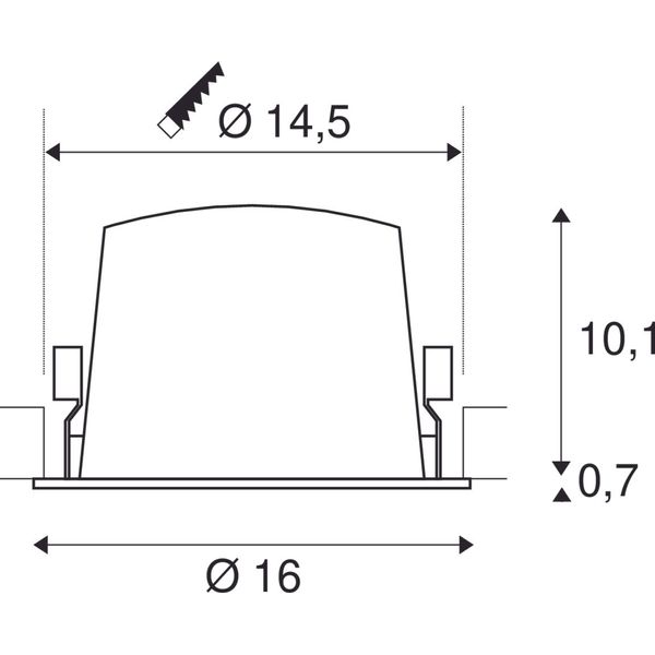 NUMINOS XL DL 37,4W 3550lm 3000K 20ø 1050mA LED black/white image 3