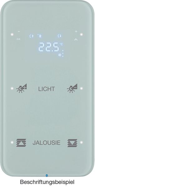 Touch sensor 2g thermostat, display, intg bus coupl. , KNX-R.1, glass  image 1