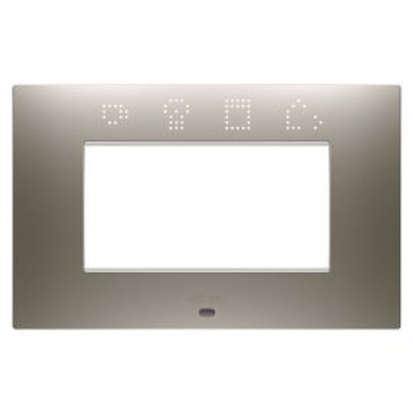 EGO SMART PLATE - IN PAINTED TECHNOPOLYMER - 4 MODULES - STEEL - CHORUSMART image 1