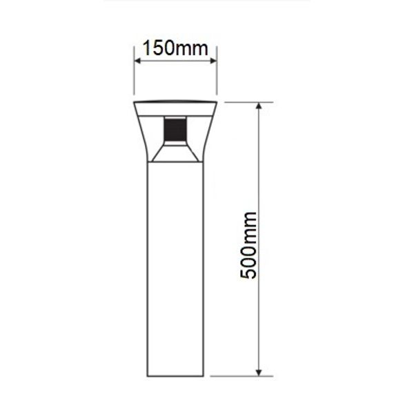 Avenida Pole LED 13,5W 1200lm 730 IP66 IK09 500mm graphite image 3