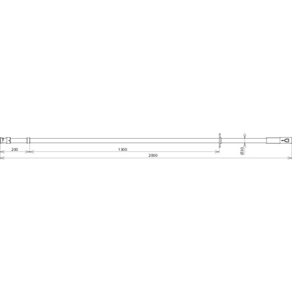 Insulating stick 123kV SQ with plug-in coupling L 2000 mm image 2