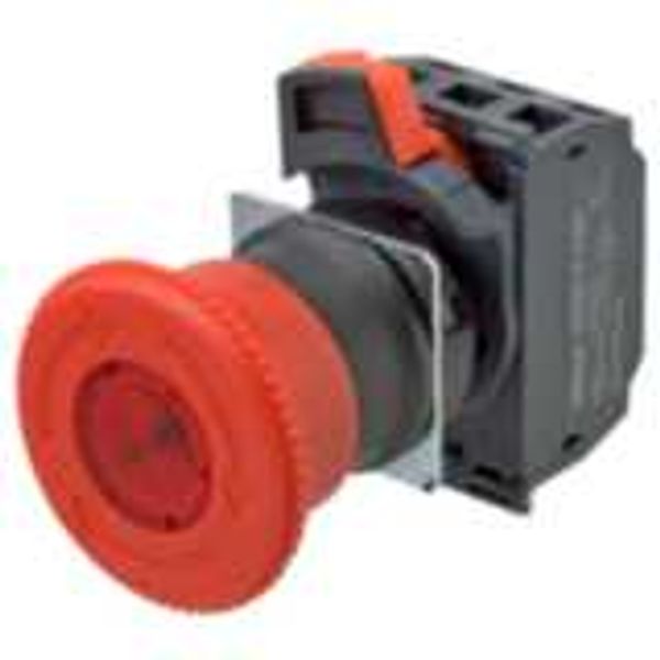 Emergency stop switch, 24 VAC/DC illuminated, 40 mm dia, push-lock/tur image 4