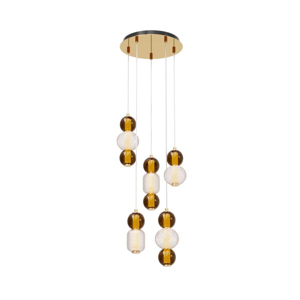 Modern Drop Pendant lamp Gold image 1