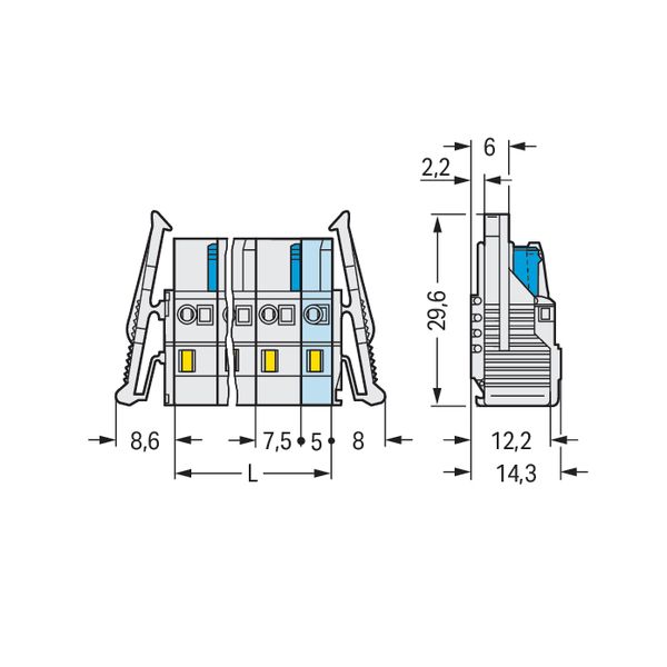 1-conductor female connector CAGE CLAMP® 2.5 mm² light gray image 4