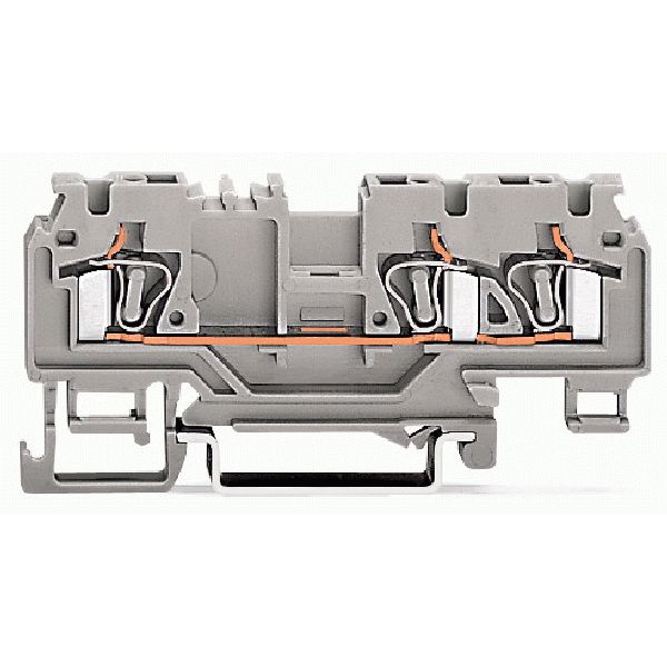 3-conductor through terminal block 4 mm² with test port gray image 1