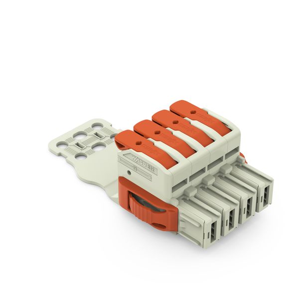 832-1104/314-000 1-conductor female connector; lever; Push-in CAGE CLAMP® image 1