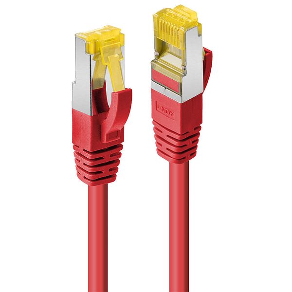 30m, RJ45 Patch Cable S/FTP LSOH with Cat.7 Rawcable, red Cat.6A Plug, Cat.7 raw cable image 1