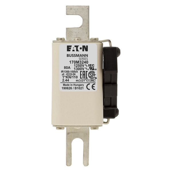 Fuse-link, high speed, 80 A, AC 1250 V, compact size 1, 45 x 58 x 138 mm, aR, DIN, IEC, type K indicator image 14