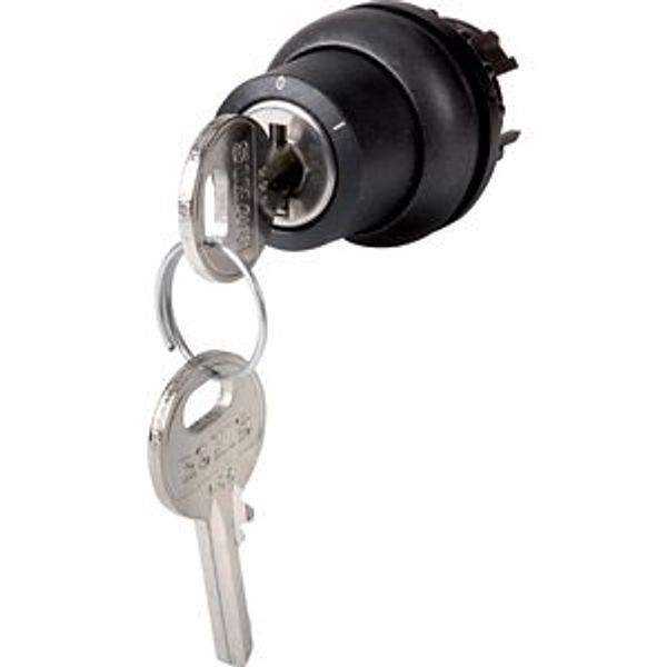 Key-operated actuator, maintained, 2 positions, Ronis 455, Key withdrawable: 0, I, Bezel: black image 2