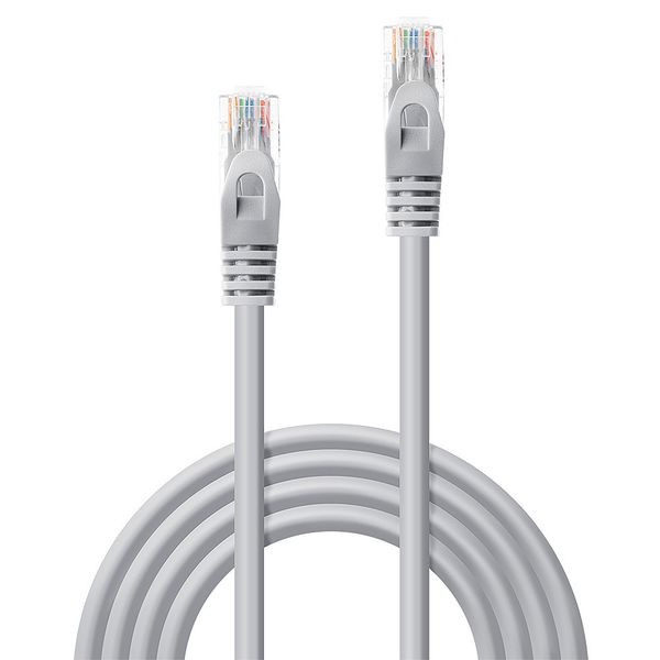 1m Cat.5e U/UTP Network Cable, Grey RJ45, M/M, 100MHz, CCA image 2