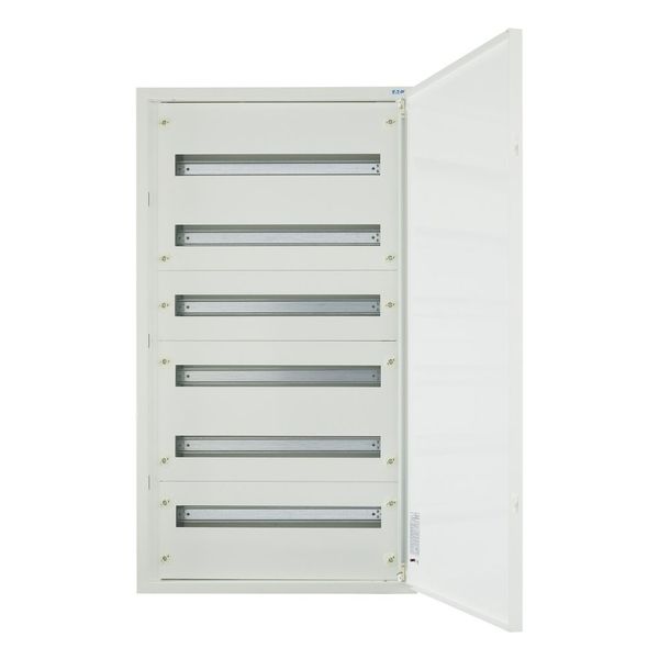 Complete flush-mounted flat distribution board, white, 24 SU per row, 6 rows, type C image 4