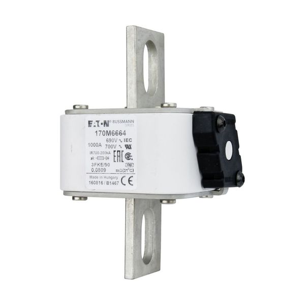 Fuse-link, high speed, 1000 A, AC 690 V, size 3, 76 x 92 x 135 mm, aR, IEC, UL, single indicator image 8