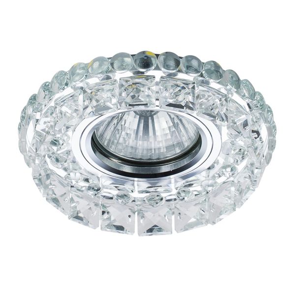Ilux Round Crystal LED Recessed Light GU10 image 1