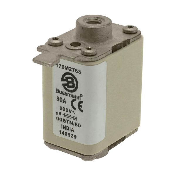 Fuse-link, high speed, 25 A, AC 690 V, size 00, 30 x 62 x 64 mm, aR, IEC, single indicator image 3